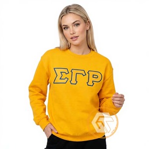 Pull en molleton de coton respirant brodé personnalisé de haute qualité pour femme, collection automne/hiver, 500g, manches longues, Sigma Gamma Rho - Product Image 1