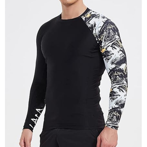 Custom Logo Men Long Sleeve Rash Guard <b>Compression</b> <b>Shirt</b> Graphic Print UV Protection OEM Manufacturer Bulk - Product Image 4