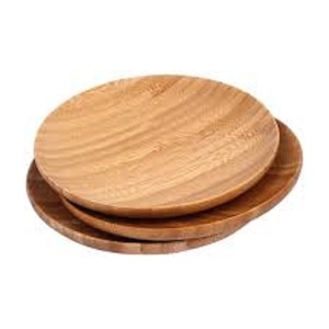 Classic Round Wooden Serving <b>Plate</b> Handmade Solid Color Minimalist Design Dishes & <b>Plates</b> Customized On Sale - Product Image 2
