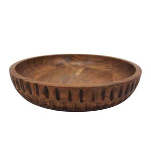 Tazón Redondo de Madera de Acacia Oscura Carbine Burning, Tazones de Madera de Acacia para Comida, para Catering de Bodas, Tazones Grandes de Madera para Mezclar Ensaladas - Product Image 4
