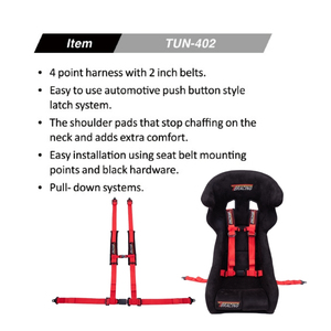 Arnés UTV de 4 Puntos TBRACING TUN402 Todoterreno con Cierre Automotriz, Cinta de Poliéster y Herrajes de Acero, 16 Colores, Venta al Por Mayor - Product Image 5