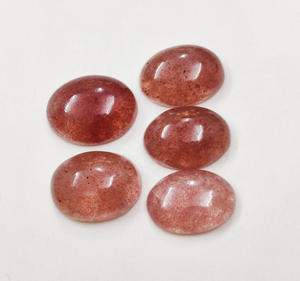 Cuarzo Fresa Natural AAA, Cabujón Ovalado Rojo, Piedra Suelta de 18*13 y 20*15 mm, Gema 100% NATURAL para Joyería - Product Image 2