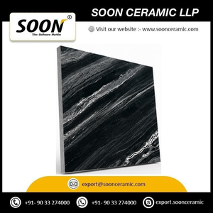 Prix direct usine, grande dalle de marbre Calcite MERCURY BLACK HONED, design moderne, écologique, surface polie, Rajasthan - Product Image 4