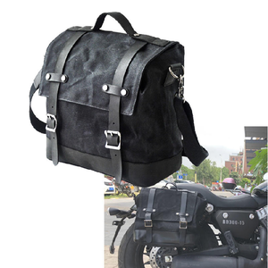 Sac latéral rétro noir pour moto, 28x30x15cm, sac de selle étanche, sac pour équipement, sac latéral suspendu pour moto, sac latéral rétro - Product Image 4