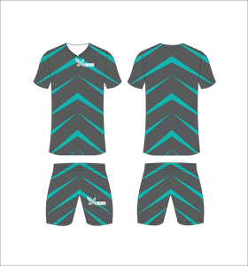 ชุดเสื้อฟุตบอลและกางเกงขาสั้นแบบซับเหงื่อ รุ่น Ferocious Sublimated สำหรับผู้ชาย คอวี ระบายอากาศได้ดี เหมาะกับทุกฤดูกาล ลายพิมพ์เรขาคณิต - Product Image 2