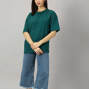 T-shirt uni blanc en modal imprimé à col rond pour femme, décontracté, à manches courtes, coupe ample, pour fille, pas cher, imprimé, pour femme - Product Image 5