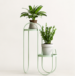 Modern 2 Tier Metal Plant <b>Stand</b> for Indoor Outdoor Vintage Style Powder Coated Flower <b>Pot</b> Rack for Living Room Balcony Decor - Product Image 3