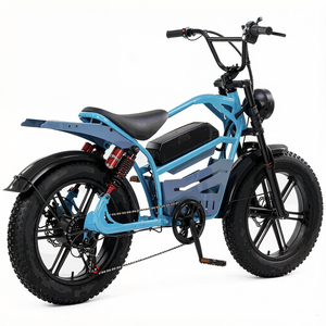 Vélo de montagne électrique pour adultes, pneus neige 20*4 pouces, batterie lithium 48V, panier de rangement, 7 vitesses, double suspension, étanche - Product Image 3