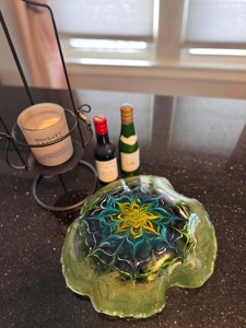 Tazón de Resina Artístico Moderno Hecho a Mano con Patrón Decorativo, Apto para Alimentos, Decoración de Hogar de Lujo, Superficie Interior Lisa, Bajo Costo - Product Image 3