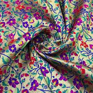 100% Pure Mulberry Silk Jacquard une chaise de maison de qualité supérieure tissu de soie pure mûrier - Product Image 1