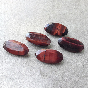 Natural <b>Red</b> Tiger Eye Faceted Cut Oval Shape Calibrated Loose Gemstone for Jewelry Making All Sizes Available - Product Image 5