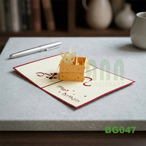 Invitaciones de Cumpleaños Tradicionales con Diseño 3D de Gato, Tarjetas de Felicitación Únicas, Impresión Offset en Papel para Año Nuevo y San Valentín - Product Image 5