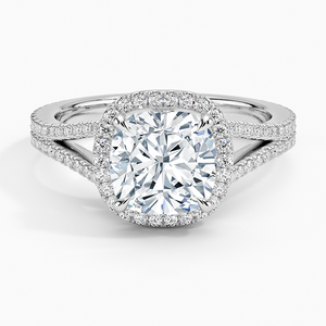 BOJ <b>Ring</b> 089 Cushion Cut 925 <b>Silver</b> Halo Prong Stone <b>Solitaire</b> Diamond <b>Ring</b> 2ct D Color VVS1 Moissanite GRA Certified Low Price - Product Image 1