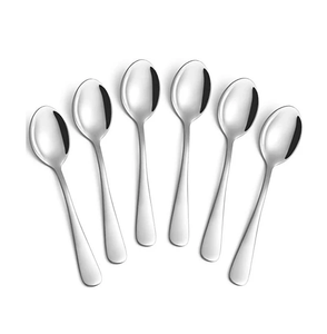 Cuchara de Postre Ecológica de Acero Inoxidable, Se Acepta Logotipo Personalizado, Cubertería Moderna de Acero - Product Image 2