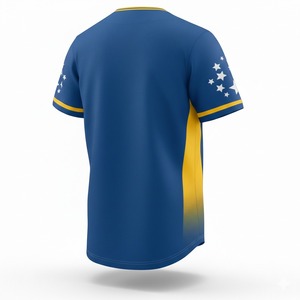 Camiseta de Béisbol Clásica Personalizada con Logotipo y Nombre en la Parte Delantera, Unisex para Adultos, 100% Poliéster, Secado Rápido, Manga Corta, Servicio OEM - Product Image 2