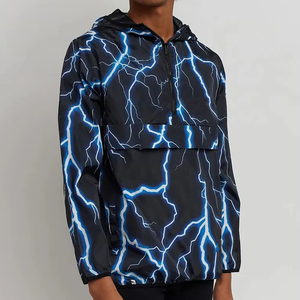 Wholesale Outdoor Unisex Sports Lightweight Waterproof Nylon Polyester Custom Windbreaker Jacket - Product Image 4