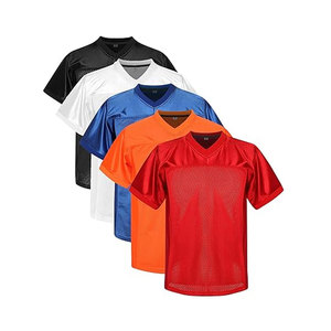 Maillot de football américain personnalisé, vêtements de sport professionnels, tissu respirant, manches courtes, logo sublimé, design pour hommes, femmes et jeunes - Product Image 1