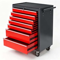 Chariot de rangement mobile robuste pour outils de réparation automobile, atelier industriel, garage, OEM/OBM, 2 tiroirs, serrure à clé, 200 kg