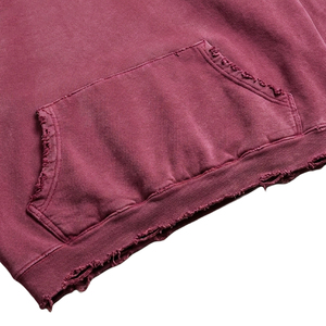 Sportish Impex Custom Streetwear Acid Wash Hoodie <b>Men</b> Heavyweight 100% Cotton Distressed Cropped <b>Pullover</b> Graphic Hoodie - Product Image 6