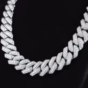 Excellent Quality Gold Plated Cubin Chain 925 <b>Silver</b> VVS Moissanite Diamond <b>Necklace</b> <b>Men</b> Thick Link Iced Wedding Luxury Jewelry - Product Image 1