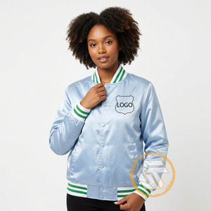 Chaqueta universitaria acolchada de satén bordada personalizada de la hermandad Alpha Kappa para mujer - Prendas griegas transpirables con botones para otoño/invierno - Product Image 2