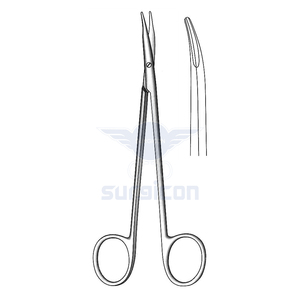 Tijeras Quirúrgicas Reynolds de 18 cm (7 Pulgadas), Curvas, de Acero Inoxidable Reutilizables, para Cirugía General, Plástico y Tejidos Delicados - Product Image 1