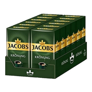 Café moulu Jacobs Kronung 250g, mouture fine, grains de café européens authentiques, arôme équilibré, corps riche, parfait pour une infusion chaude, espresso - Product Image 1