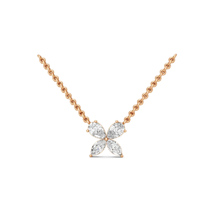 Collier pendentif floral de luxe en or jaune 14 carats, diamant brillant cultivé en laboratoire certifié IGI, plaqué rhodium, pour femme, idéal pour les fêtes et mariages - Product Image 1