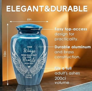 Trusted Manufacturer Luxury Aluminum Memorial Cremation Urn for Human Ashes with Smooth Polished Finish and Secure Lid - Product Image 6