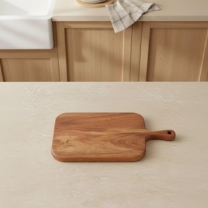 Planche à découper rectangulaire en bois artisanale HASAN CRAFT HC-0001 avec poignée, écologique, compatible lave-vaisselle - Product Image 2