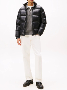 New Trendy Style Winter Windproof Warm Stand Collar Puffer <b>Jacket</b> for Men Outdoor Men's Shiny Down Luxury Bubble <b>Jacket</b> For Men - Product Image 3