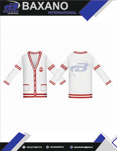 Suéter Cárdigan Largo de Punto Acrílico con Cuello en V de la Hermandad Delta Sigma Theta DST, Color Azul Rey con Detalles Blancos, Diseño de Suéter Chicago - Product Image 6