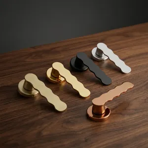 Premium Stainless Steel Door <b>Handle</b> Antique Gold Z Black CP PVD Rose Gold Finish Modern Lever <b>Handle</b> Interior Exterior Hardware - Product Image 3