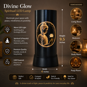 Buddha LED <b>Table</b> <b>Lamp</b> Warm Glow Spiritual Meditation Night Light Lotus Art Bedside Decor Buddhist Bedroom Home Office Yoga Gift - Product Image 5