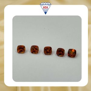 Natural Brown Hessonite <b>Garnet</b> Cushion Cut Loose AAA Quality African Origin Wholesale Jewelry Making Calibrated Bulk Stones - Product Image 6