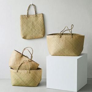 Bolso de playa ecológico de algas marinas para mujer, bolso tote de gran capacidad, el mejor bolso de mano tejido para damas. - Product Image 6