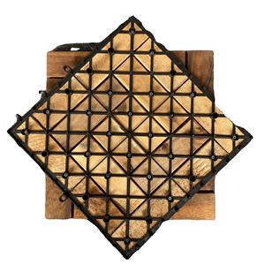 Baldosas de Madera de Acacia Antideslizantes para Terraza, Suelo de Madera Encastrable para Exteriores - Product Image 2