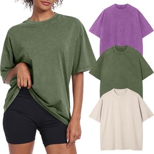 Camiseta Oversize de Moda para Mujer, Estilo Acid Washed, Top Deportivo, Venta al Por Mayor OEM - Product Image 5