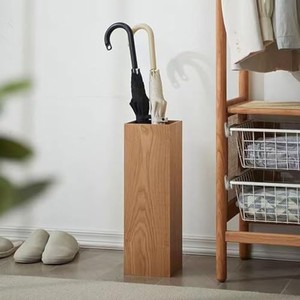 White-Washed MDF Wood Umbrella Stand | Scandinavian Design | Wholesale - Product Image 1