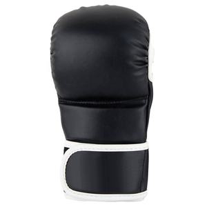 Gants de boxe professionnels demi-doigt de 8oz Gants de pratique MMA et UFC en cuir PU personnalisables pour les tireurs - Product Image 3