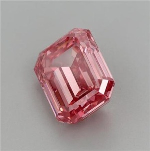 Diamante cultivado en laboratorio de corte esmeralda, color rosa intenso, para la fabricación de joyas, diamantes sueltos, todos los tamaños disponibles al mejor precio. - Product Image 3