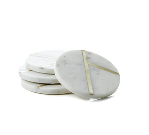 <b>Marble</b> <b>Coasters</b> For Table Decoration Non Slip Modern Table Mats Pads White Gray Pattern <b>Coaster</b> - Product Image 2