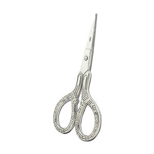 Ciseaux de couture professionnels en acier haute teneur en carbone de 10,5 cm, à pointe fine et droite, argentés, pour droitiers, pour la couture, la mercerie et le bricolage - Product Image 4