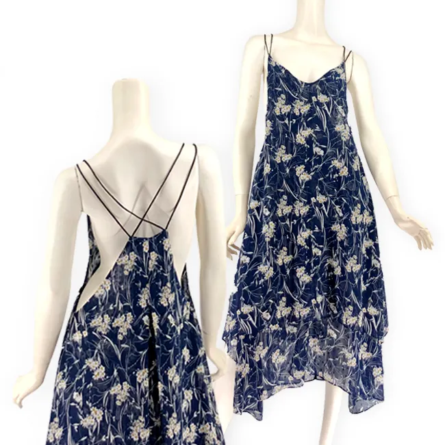 Großhandel Frauen Sexy Sommerfest Langes Kleid Blumen Böhmisches Kleid