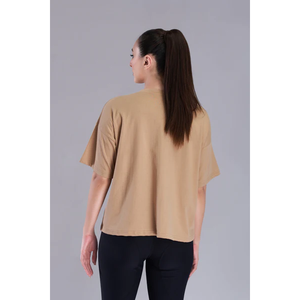 Camiseta de Manga Corta Oversize con Cuello Redondo, Color Sólido, Estilo Casual para Mujer, Tejido Ajustado - Product Image 2