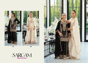 Designer Shimmer <b>Kurta</b> Palazzo Set Embroidery Work Elegant Traditional Ethnic Wear Readymade Outfit for Women Festive Look - Product Image 6
