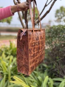 Nouveauté : Sac à main en cuir Crunch pour femme, sac de shopping en cuir, collection élégante et unique, sac à bandoulière, sac à main multi-usages - Product Image 2