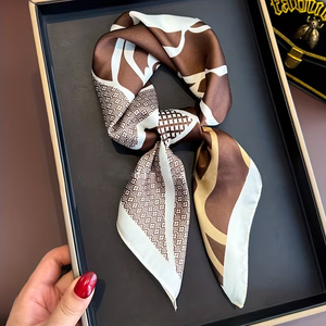 Écharpe en satin de coton, bandana, impression personnalisée, unisexe, multifonctionnelle, respirante, de haute qualité, pour femme, foulard pour la tête, usage quotidien - Product Image 3