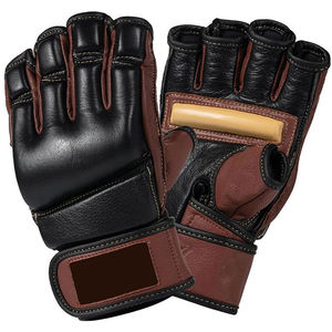Gants de boxe MMA en cuir à demi-doigts pour hommes pour l'entraînement - Product Image 6