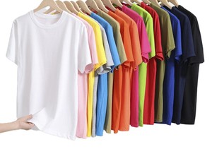 Camiseta de Cuello Redondo de Algodón Puro de 200 g con Logotipo Personalizado Bordado OEM, Precio de Fábrica de Bangladesh y China, para Formación de Equipos - Product Image 1